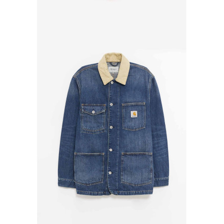 CARHARTT WIP BLUE DUSTY H BROW NWARREN CHORE COAT